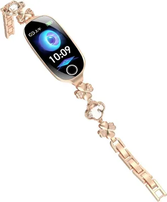 Immagine prodotto di INF Smartwatch salute con sensore battito SpO2 pressione termometro alluminio acciaio per sport e vita quotidiana Oro rosa