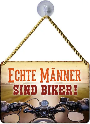 Produktbild von Kulthänger Blechschild, Echte Männer sind Biker, KH 201