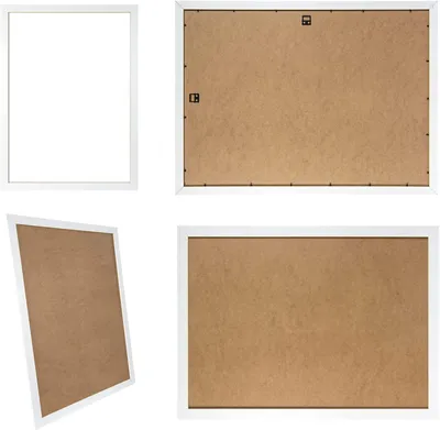 Produktbild von Bilderrahmen Weiss matt CLAMARO Collage nach Maß Holz Modern eckig M3016, Größe:20x50