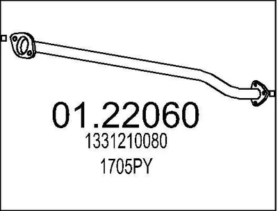 Produktbild von MTS Abgasrohr Auspuffrohr für FIAT DUCATO Kasten (244) Vorne 01.22060