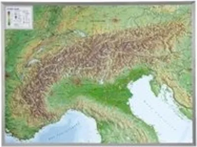 Produktbild von Alpen 1 : 1 200 000 Aluminium Rahmen