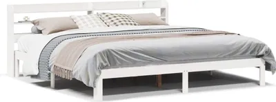 Obrázok produktu pre vidaXL Rám postele s čelom bez matraca biely 180x200 cm