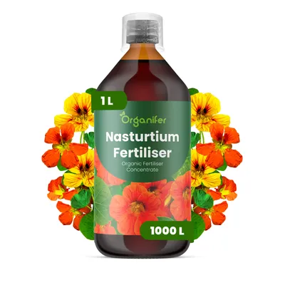 Zdjęcie produktu dla Nasturcja Nawóz Płynny 1 L – 2-1-8 NPK – Do Kapucínky – Podporuje Bujne Kwiaty i Silny Wzrost – Organifer
