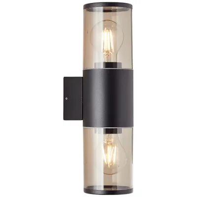 Image de BRILLIANT Applique extérieure Sergioro | luminaire décoratif d'extérieur | anthracite | 2x E27 max. 20 W | IP44