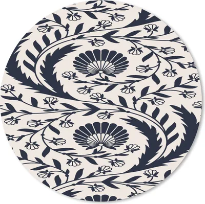Produktbild von MuchoWow® Mauspad Mousepad Muster - Blume - Schwarz 20x20 cm - Mousepads - Maus Mat - Pad - Mausunterlage - Schreibtischmatte
