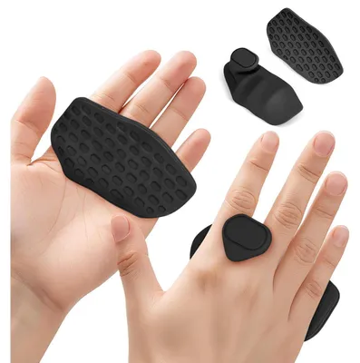 Image de Poignées de musculation antidérapantes en silicone, noires