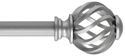 Gardinenstange verstellbar 70-275 cm Silber Metall