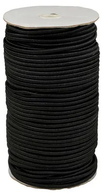 100m extra starke Gummikordel 5mm, Farbe wählbar - Expanderseil, Rundgummi, Gummiseil schwarz