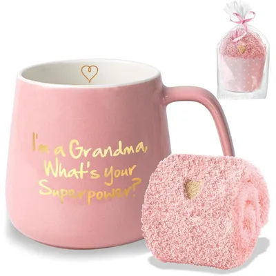 Produktbild von Keramiktasse Oma Superkraft rosa 350ml