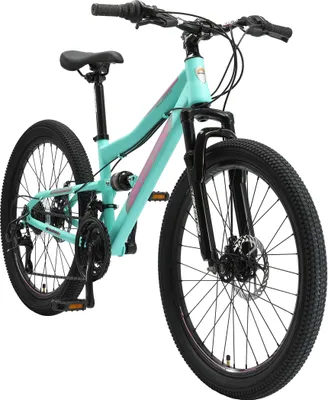 Produktbild von BIKESTAR Kinder Fully Mountainbike 24 Zoll ab 9 Jahre | 21 Gang Shimano, Scheibenbremsen | Mint
