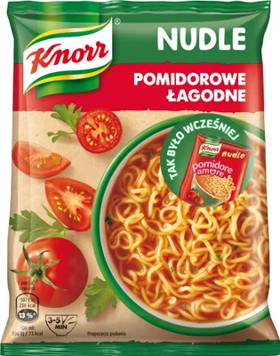 Zdjęcie produktu dla Knorr Nudle pomidorowe łagodne 65 g