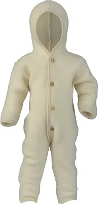 Produktbild von Engel Natur Kinder Fleece Overall mit Kapuze, Gr. 62/68, Natur