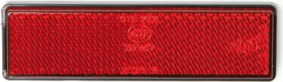 Produktbild von Rückstrahler Rot 94x25x10mm mit E-Prüfzeichen für Auto, Motorrad und Fahrrad