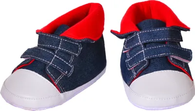 Produktbild von Handpuppe Schuhe blau/rot W472 Living Puppets für Puppen 65 cm