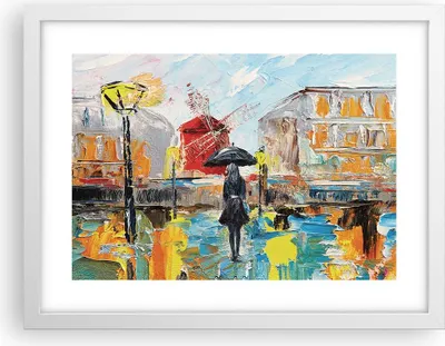 Produktbild von Gerahmtes Poster - Weißer Rahmen - Frau Bild Öl - 40x30 cm - Wand Bild - Wanddeko - Wandbilder - Kunstposter - Wandposter - Bilderrahmen - Bilder - Kunstdruck - Wanddekoration - P2WAA40x30-4974