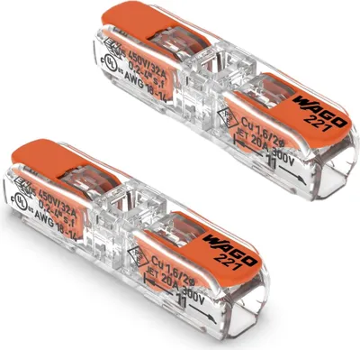 Produktbild von Durchgangsklemme transparent 1-polig - 0,2 - 4mm 221-2411 - 2 Stück