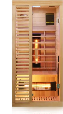 Produktbild von Dewello Infrarotkabine Infrarotsauna HAMLIN 90cm x 90cm inkl. Vollspektrumstrahler, Bodenstrahler