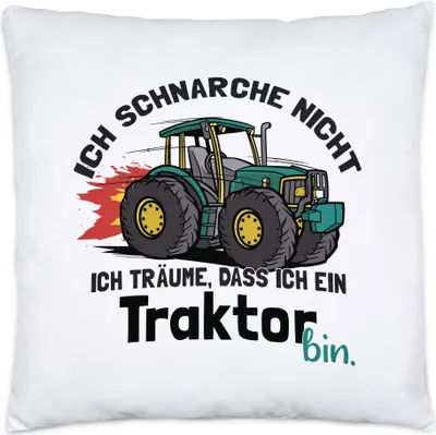 Produktbild von Ich Schnarche Nicht Sondern Träume Dass Ich Traktor Bin Kissen Inkl. Füllung Lustig Geschenk Für Schnarcher