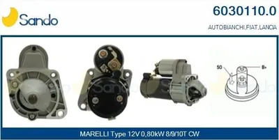 Produktbild von SANDO 6030110.0 Starter Anlasser 0,80kW für FIAT Panda Schrägheck (141) 12V