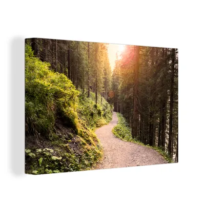 Obrázok produktu pre OneMillionCanvasses® - Maľba na plátne - Obraz na plátne Nástenná maľba na plátne - Les - strom - zelený - 150x100cm - Fotografia na plátne - maľba na