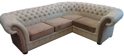 Produktbild von Ecksofa Textilsofa Couch Polster Eckgarnitur Eckcouch Chesterfield Stoff Leder