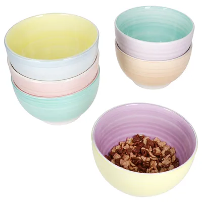 Produktbild von Pastello 6er Set Müsli-Schale Ø14cm 500ml 6 Pers bunte Pastell-Schüssel