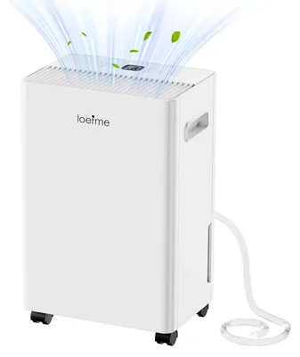Produktbild von Luftentfeuchter - Desiccant Entfeuchter 10L/Tag - 1,5L Wassertank - 240V 165W - Waschbarer Filter - 3 m Ablaufschlauch - Für Zuhause Keller Bad - Weiß