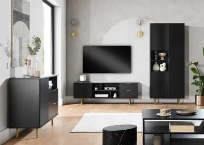 Produktbild von Wohnzimmer-Set "B" Nubia schwarz