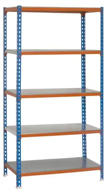 Produktbild von Simonrack Simonclick Mini 5/300, 5 Regale, Metall, Metall, Blau, Silber, 180 kg, 9 min