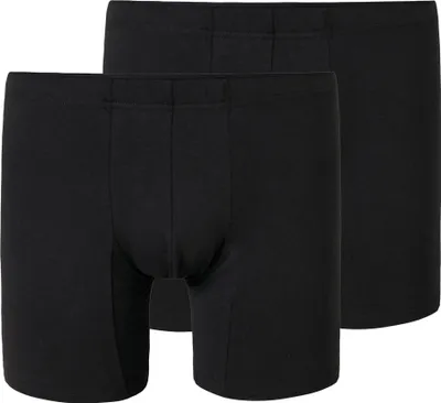 Produktbild von SCHIESSER Herren Boxershorts  2er Pack - Premium Baumwolle-Shorts, Retro, Baumwoll Stretch Schwarz S
