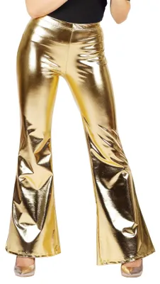 Produktbild von Disco Leggings für Damen gold Größe: S-M