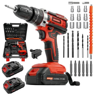 Zdjęcie produktu dla Wkrętarka akumulatorowa udarowa wiertarka Werkberg WKRKQ102 szczotkowa 20V 40Nm 2x2Ah