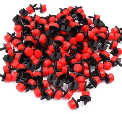 Immagine prodotto di Gocciolatore irrigazione - Regolabile - Set da 100 pezzi - PP - 4 mm / 7 mm - Giardino e balcone