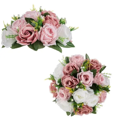 Immagine prodotto di Composizione di rose artificiali, set di 2 pezzi per decorazione