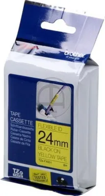 Produktbild von Brother Original P-touch Flexi-Schriftband TZE-FX651 24 mm, schwarz auf gelb (u.