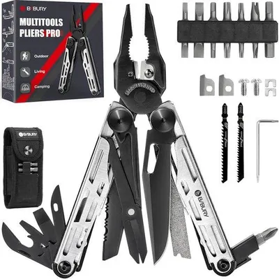 Produktbild von Mehrzwecktange Edelstahl schwarz 1 Stück