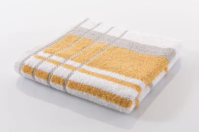 Produktbild von Gözze Frottierserie Berlin Streifen mais/taupe Handtuch 50 cm x 100 cm