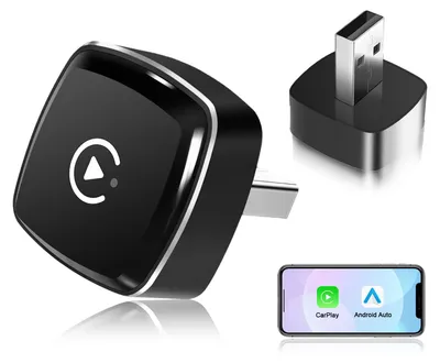 Drahtloser CarPlay-Adapter 2-in-1, Bluetooth 5.0, Plug & Play