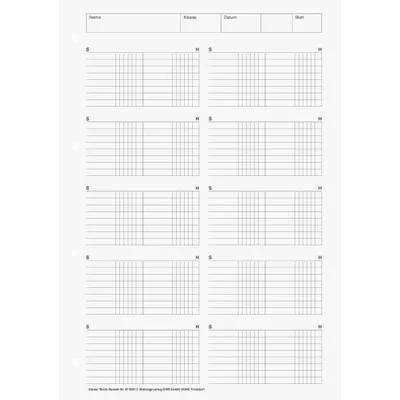 Produktbild von Brunnen Briefpapierblock T-Konten-Block A4 25Bl, A4, blanko, 25 Stück, weiß