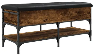 Produktbild von vidaXL Schuhbank Räuchereiche 102x42x45 cm Holzwerkstoff