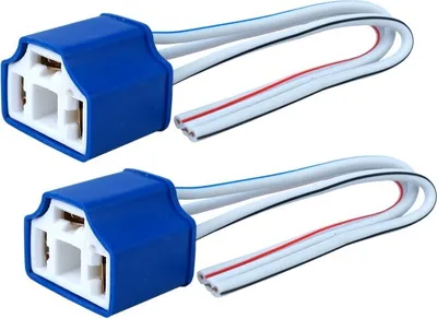Zdjęcie produktu dla Oprawka H4 prosta, ceramiczna, kabel 15 cm, 2 szt