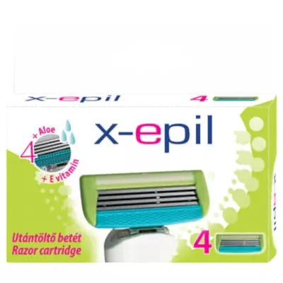 Obrázok produktu pre X-Epil - Dámske holiace hlavice s 4 čepeľami (4 ks)