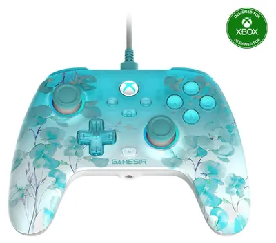 Produktbild von GameSir T7 Pro Floral, Gamepad, PC, Xbox One S, Xbox One X, Xbox Series S, Xbox Series X, D-Pad, Menü-Taste, Modus-Taste, Analog / Digital, Kabelgebunden, USB