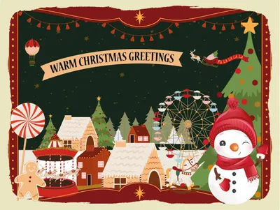 Produktbild von vianmo Holzschild 30x40 cm Weihnachten WARM CHRISTMAS GREETINGS