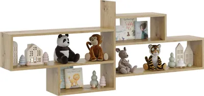 Produktbild von Modernes Wandregal Artisan Eiche – große hängende Bücherablage unter Dachschrägen, 169 cm breit, skandinavisches Design