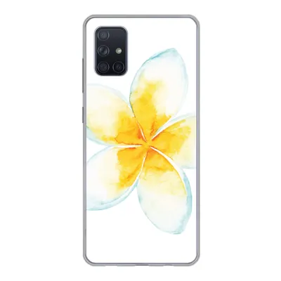 Produktbild von MuchoWow® Handyhülle Schutzhülle Hülle für Samsung Galaxy A71 Aquarellfarbe - Blume - Tropisch Silikon Softcase Handy Hülle - Kartenbesitzer
