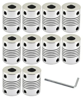 Aluminium-Flexkupplung 4-5 mm, 10 Stück für 3D-Drucker CNC