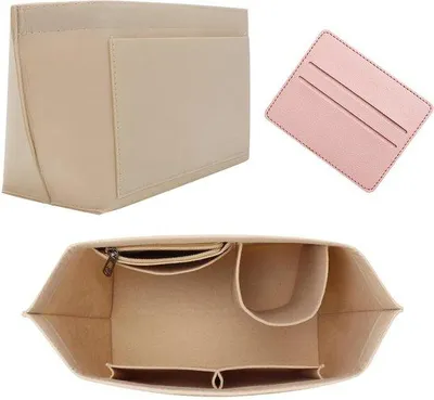Image de Grand organiseur de sac à main en feutre beige