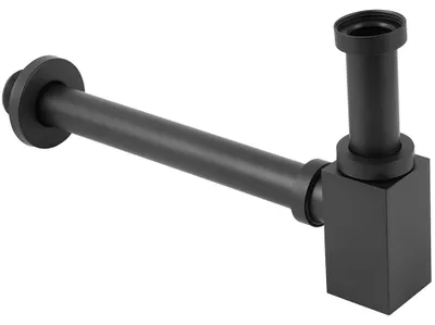Zdjęcie produktu dla szkło ceramiczneO – Syfon umywalkowy – 5/4" – stal nierdzewna – DN32 mm – czarny matowy