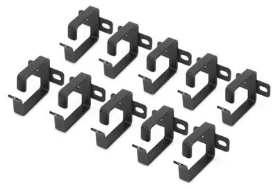 Produktbild von Digitus Kabelführungsbügel für 482,6 mm (19") Netzwerk- und Serverschränke, Kabelring, Schwarz